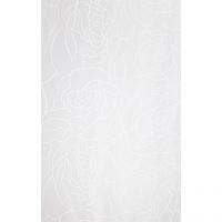Duschy Roses Line zasłona prysznicowa 200x180 cm biała kontury kwiatów 626-09