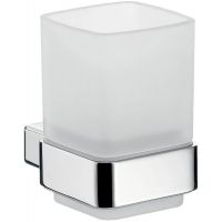 Emco Loft kubek do mycia zębów stal/szkło satynowane 052001600