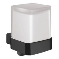 Emco Loft dozownik mydła ścienny czarny/szkło satynowe 052113303