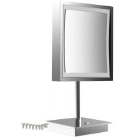 Emco Pure (LED) lusterko kosmetyczne 20,3x34,4 cm kwadratowe z oświetleniem chrom 109406015