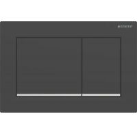 Geberit Omega20 przycisk spłukujący do WC czarny mat/chrom błyszczący 115.080.14.1