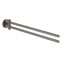 Grohe Essentials wieszak na ręcznik podwójny brushed hard graphite 40371AL1