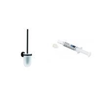 Zestaw Grohe Start szczotka toaletowa ścienna czarna i kelj montażowy QuickGlue (411852430, 41127000)
