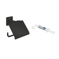 Zestaw Grohe Start Cube uchwyt na papier toaletowy czarny i klej montażowy QuickGlue (411022430, 41127000)