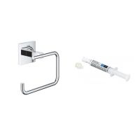 Zestaw Grohe Start Cube uchwyt na papier toaletowy chrom i klej montażowy QuickGlue (40978000, 41127000)