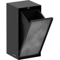 Hansgrohe XtraStoris Rock kosz na śmieci do zabudowy 2,5 l czarny mat 56063670