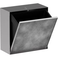 Hansgrohe XtraStoris Rock kosz na śmieci wnękowy 6 l stal szlachetna szczotkowana 56090800