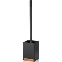 Kela Cube szczotka toaletowa stojąca czarny/brązowy 23690