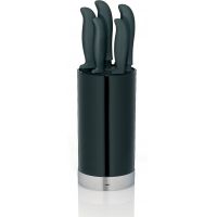 Kela Acida zestaw noży 5 sztuk w stojaku czarny KE-11287