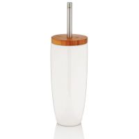 Kela Natura szczotka toaletowa z pojemnikiem ceramika/bambus 20960