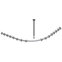 Keuco Plan drążek zasłony prysznicowej 90 cm czarno-szary (RAL 7021) 14938070900