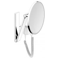Keuco Cosmetic mirrors lusterko kosmetyczne 21,2x31,4 cm okrągłe z oświetleniem stal 17612079001