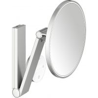 Keuco Cosmetic mirrors lusterko kosmetyczne 21,2x31,8 cm okrągłe z oświetleniem stal szlachetna 17612219002