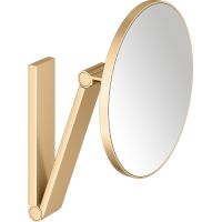 Keuco Cosmetic mirrors lusterko kosmetyczne 21,2x31,4 cm okrągłe z oświetleniem mosiądz szczotkowany 17612250000