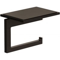 Kludi Vela C uchwyt na papier toaletowy czarny szczotkowany 31971N2