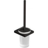 Kludi Vela C szczotka toaletowa z rączką ścienna czarny szczotkowany 31974N2