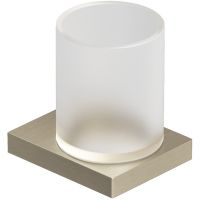 Kludi Vela C kubek do mycia zębów nikiel szczotkowany-biały mat 31975N5