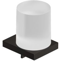 Kludi Vela C dozownik do mydła czarny szczotkowany-biały mat 31976N2