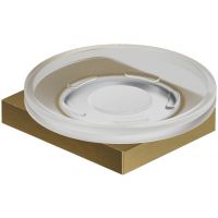 Kludi Vela C mydelniczka ścienna biały mat-złoty szczotkowany 31985N0