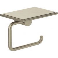 Kludi Vela R uchwyt na papier toaletowy z półką nikiel szczotkowany 58971N5