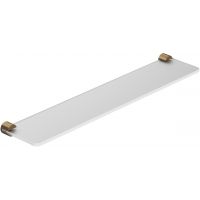 Kludi Vela R półka 60 cm biały mat-brązowy szczotkowany 58973N1