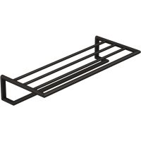 Kludi Vela R wieszak na ręcznik z półką 60 cm czarny szczotkowany 58989N2