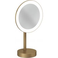 Kludi Vela R lusterko kosmetyczne 20,2x35,5 cm okrągłe z oświetleniem brązowy szczotkowany 58995N1F