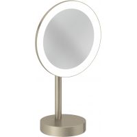 Kludi Vela R lusterko kosmetyczne 20,2x35,5 cm okrągłe z oświetleniem nikiel szczotkowany 58995N5F