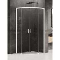 New Trendy Prime kabina prysznicowa 80x80 cm półokrągła biały mat/szkło przezroczyste K-3560