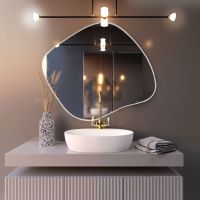 Smartwoods Tiny Borderbright Stain III lustro 70x60 cm z oświetleniem LED białe barwa światła ciepła