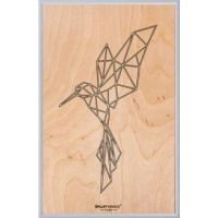 Smartwoods Hummingbird obraz 30x20 cm rama srebrna