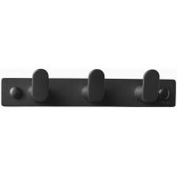 Stella wieszak na ręczniki 3-hakowy czarny mat 18.053-B