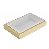 Teka Formentera mydelniczka ceramiczna biały/złoty 17082020G2