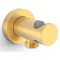 Tres przyłącze kątowe z uchwytem złoto matowe 24k 26118221OM