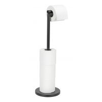 Wenko stojak na papier toaletowy ze szczotką WC czarny 24034100