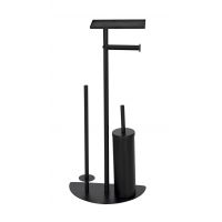 Wenko Cosenza stojak na papier toaletowy ze szczotką WC czarny 26060100