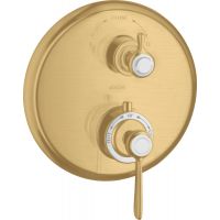 Axor Montreux bateria wannowo-prysznicowa podtynkowa termostatyczna złoty optyczny szczotkowany 16821250