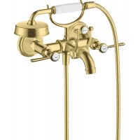 Axor Montreux bateria wannowo-prysznicowa ścienna mosiądz szczotkowany 16551950