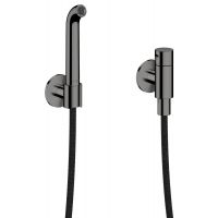 Axor One zestaw słuchawki bidetowej podtynkowy czarny chrom polerowany 48655330