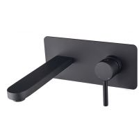 Besco Decco bateria umywalkowa podtynkowa czarny mat BU-IS-CZ