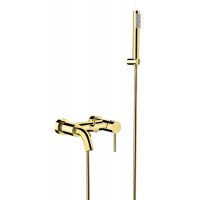 Besco Illusion bateria wannowo-prysznicowa ścienna złoty połysk BW-IS-ZL