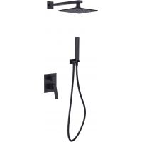 Besco Aspira II zestaw prysznicowy podtynkowy czarny mat BP-AII-CZ