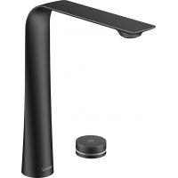 Duravit D.1 bateria umywalkowa elektroniczna 2-otworowa stojąca czarny mat D11110007046