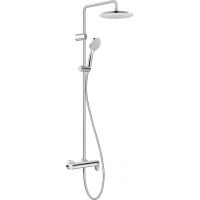 Duravit Wave zestaw prysznicowy ścienny z deszczownicą chrom błyszczący WA4280007010