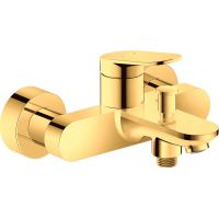 Duravit Wave bateria wannowo-prysznicowa ścienna złoto polerowane WA5230000034