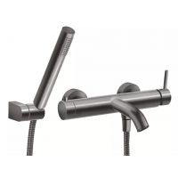 Ferro Ciriculus bateria wannowo-prysznicowa ścienna gun metal BCK11GM