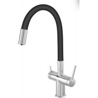 Ferro Filtrata bateria kuchenna do filtra wody stojąca chrom-czarna BFT41B