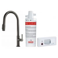 Zestaw Franke Maris Slim Clear Water J Pull-Out bateria kuchenna stojąca antracyt z filtrem podzlewozmywakowym Clear Water (1200736603, 1330284025)