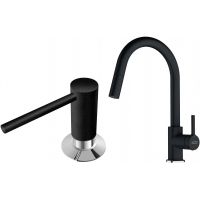 Zestaw Franke Lina bateria kuchenna stojąca z dozownikiem do płynów 350 ml onyx (1150626055, 1190578743)