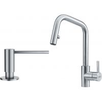 Zestaw Franke Eos bateria kuchenna stojąca z dozownikiem do płynów 350 ml stal szlachetna (1150529207, 1120717084)